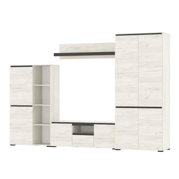 Буфет Гретта 2С дуб крафт белый/антрацит