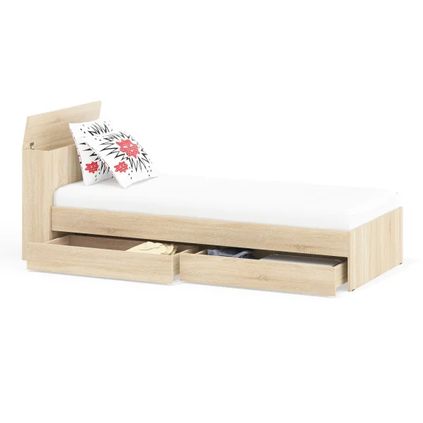 Кровать с ящиками Ксения дуб сонома