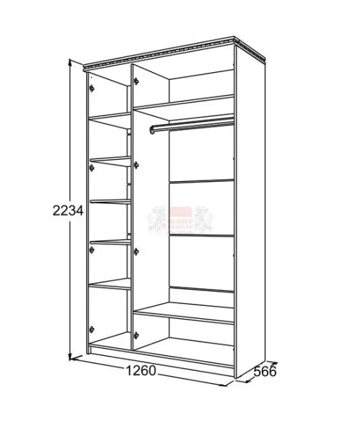Шкаф 3-х дверный Ольга-13 ясень анкор темный/ясень анкор светлый