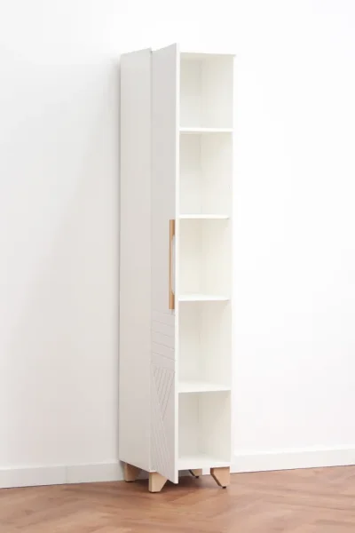 Пенал Копенгаген со створкой белый/белый матовый