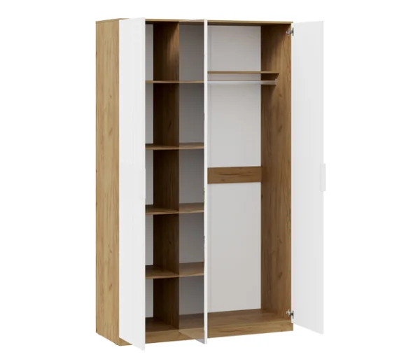 Шкаф комбинированный Хилтон дуб крафт золотой/белый матовый