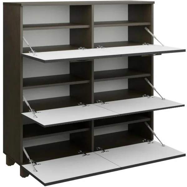 Обувница Копенгаген 6 ящиков венге/черный матовый