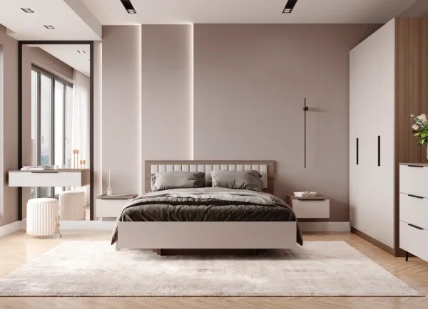 Тумба подвесная Роза 900.2 орех франклин/бежевый скин ройс