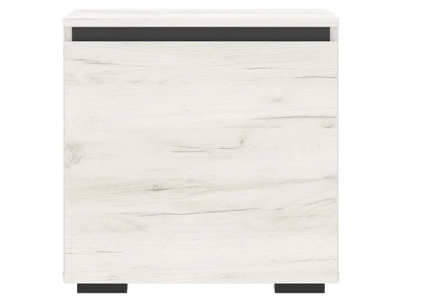 Тумба Гретта 500 с вешалкой дуб крафт белый