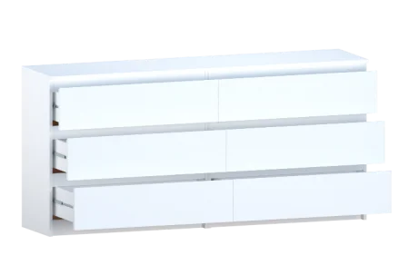 Комод Б 2.83 белый (серия без ручек)