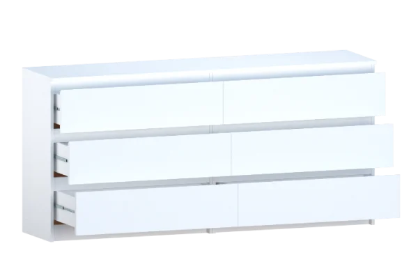 Комод Б 2.83 белый (серия без ручек)