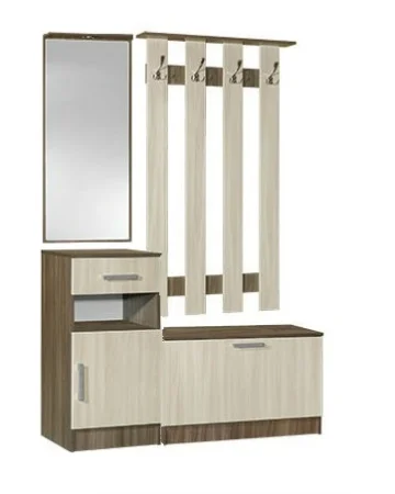 Модульная прихожая Машенька 1,2 ясень шимо темный/шимо светлый