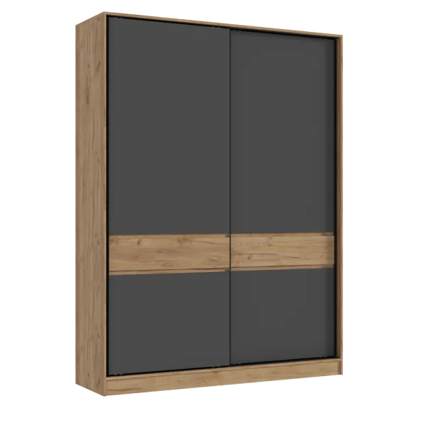 Шкаф-купе Роджинамиф 1800 дуб крафт/графит