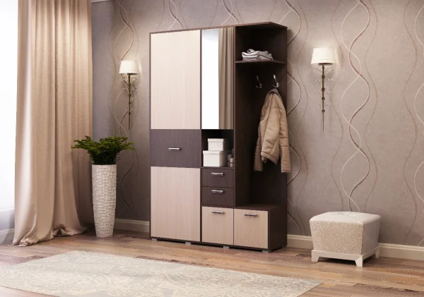 Модуль для прихожей ПВ-7 венге/дуб белфорт