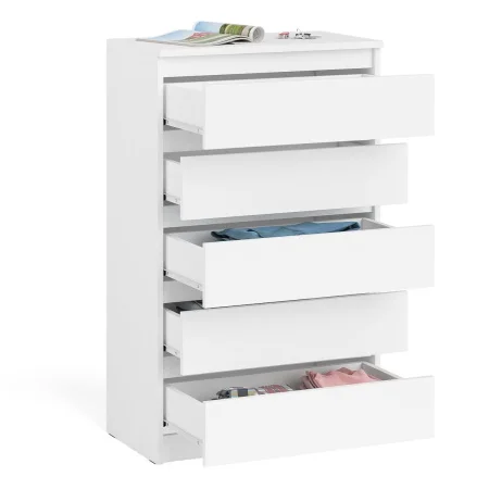 Узкий комод пять ящиков МК 700.5 белый