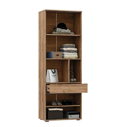 Шкаф высокий Соренто дуб крафт золотой/бетон темный