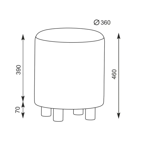 Банкетка 6-5137 Марта светло-серая