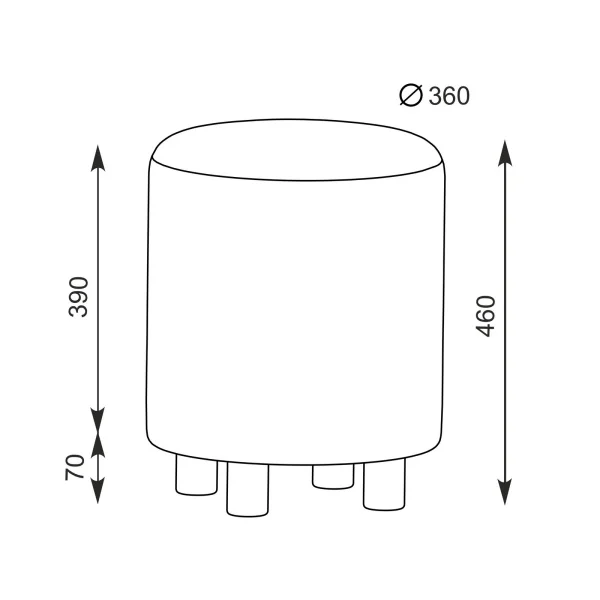 Банкетка 6-5137 Марта светло-серая