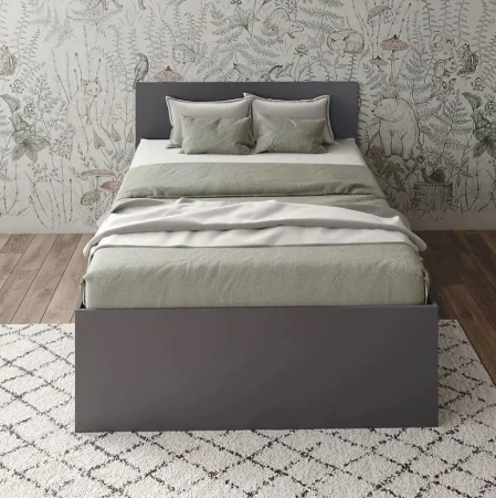 Кровать полутороспальная Мори с ящиками КРМЯ 1200.1 графит