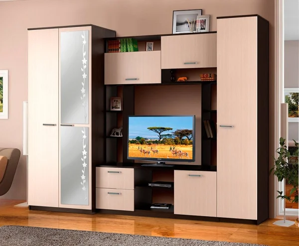 Стенка Александра-10 венге/дуб млечный