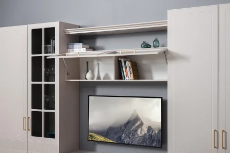 Шкаф навесной Ричфорд 16.328 моно керамика/кашемир