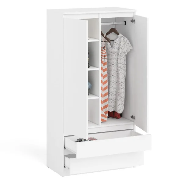 Шкаф два ящика и две дверки МШ 900.1 белый