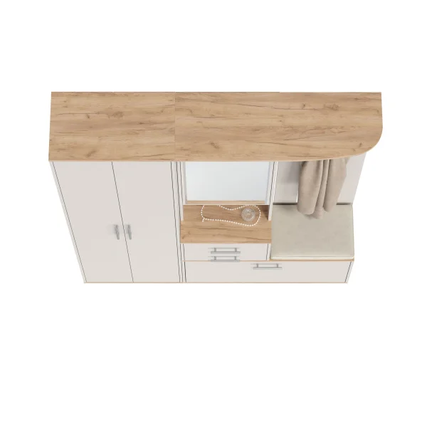 Модульная прихожая дуб крафт золотой/кашемир серый