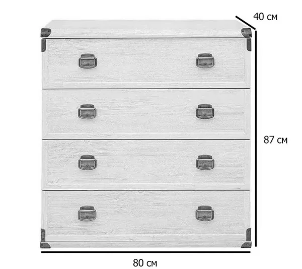 Комод Индиана JKOM4S/80 сосна каньон