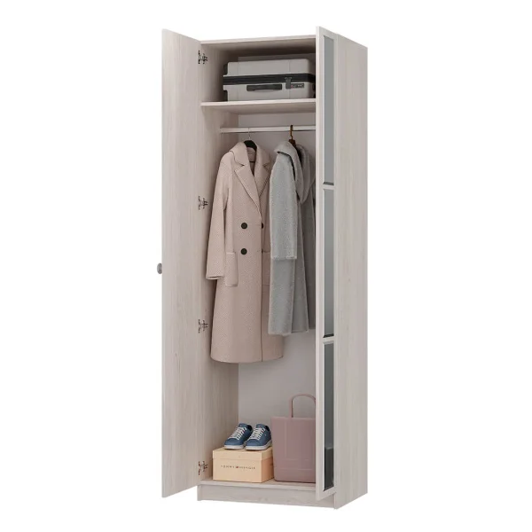 Шкаф двухстворчатый Зарина ШК-01 ясень белый