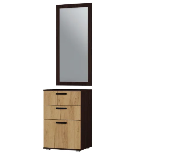 Зеркало с тумбой С-1 Сафари венге/дуб крафт золотой