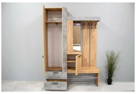 Прихожая Трамп крафт/бетон