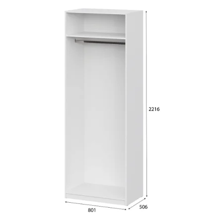 Шкаф ШК-5 (800) белый текстурный