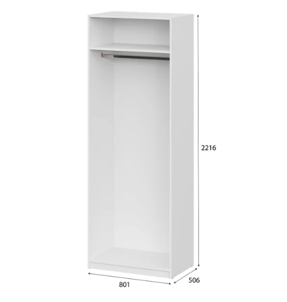 Шкаф ШК-5 (800) белый текстурный