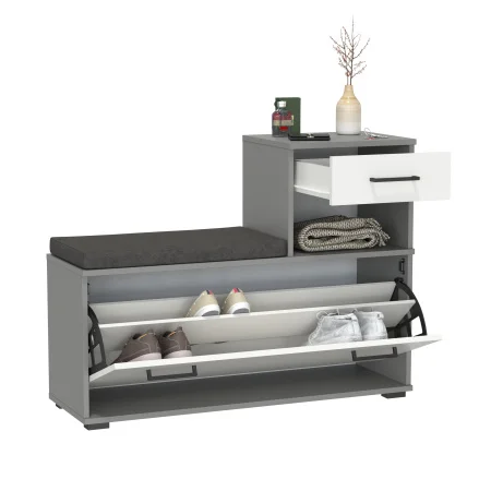 Тумба под обувь Лира ГК 2-0714 графит/белый