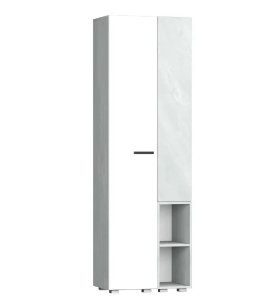 Шкаф Эльза бетонный камень/белый шагрень