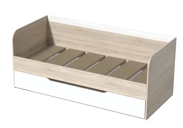 Кровать Галактика дуб сонома/белый глянец