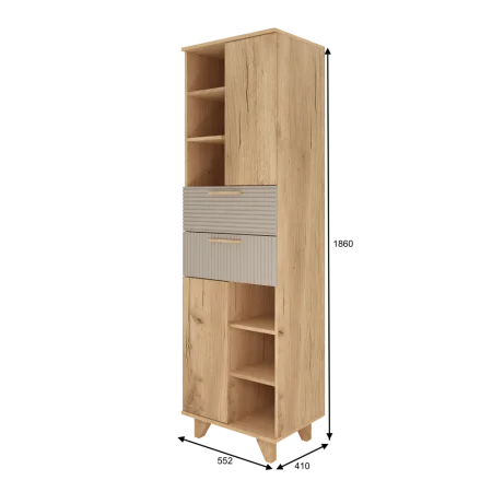 Стеллаж Ньерд дуб вотан/ива пепельная