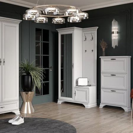 Прихожая Кентаки PPK/110L белый (левая)