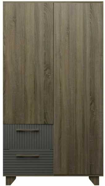 Стеллаж Копенгаген без стекла дуб самдал/серый графит