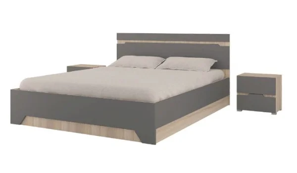 Спальня Анталия дуб сонома/графит софт