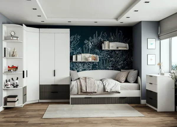 Комод Лавис КМД 800.1 белый/графит софт