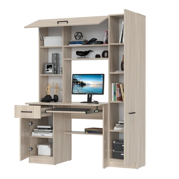 Стол рабочий 6-0603 Aльфа ясень шимо светлый