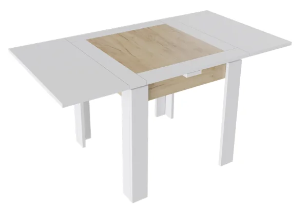 Стол раздвижной Хьюстон тип 3 белый/дуб крафт золотой