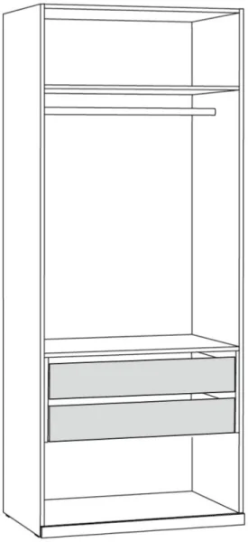 Шкаф-витрина Амьен 16.395 плейн/веллюто капучино