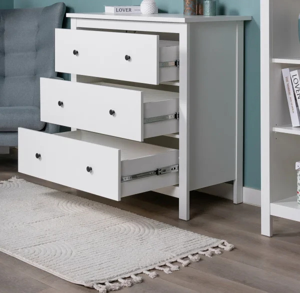 Комод 3 ящика Сага белый