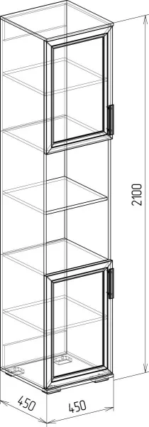 Пенал открытый Корвет Люкс №19 ясень шимо светлый