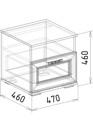 Тумба прикроватная Корвет Люкс №29 бодега