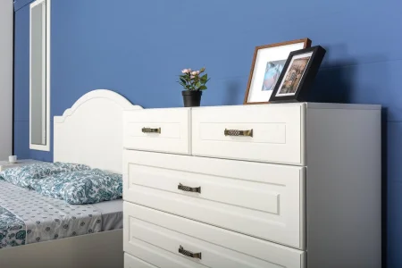 Комод Ливерпуль 10.103 ясень ваниль/белый