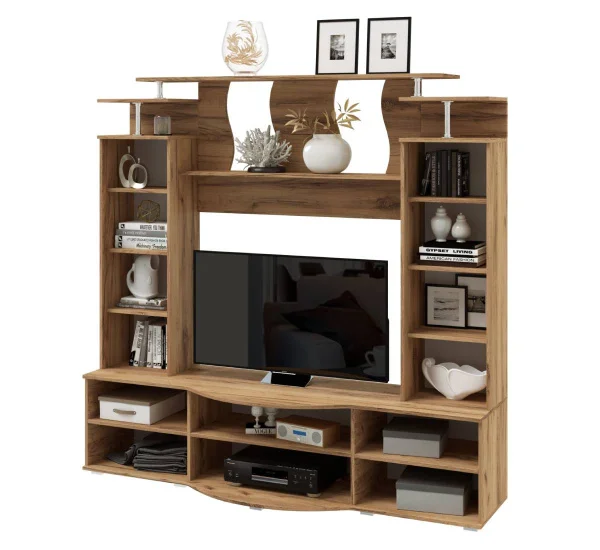 Стенка Виста дуб крафт/белый глянец