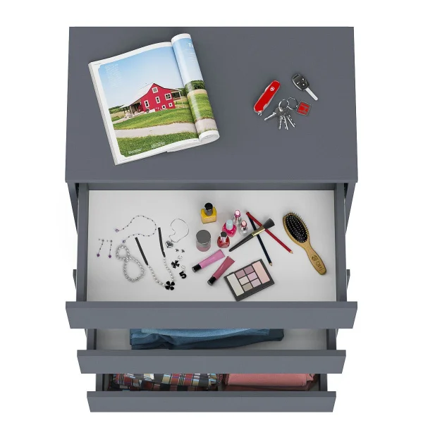 Узкий комод пять ящиков МК 700.5 графит