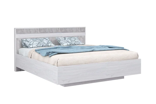 Кровать Бетти 1,6 анкор светлый/бетонный камень