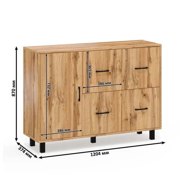 Комод 125-1204 дуб вотан