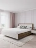 Кровать Роза 160 орех франклин/белый софт тренто