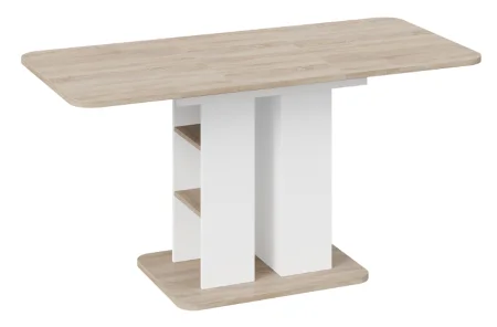 Стол обеденный Мюнхен тип 2 белый ясень/дуб сонома