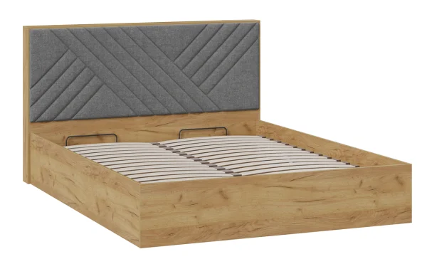 Кровать Хилтон тип 1 дуб крафт золотой/графит матовый